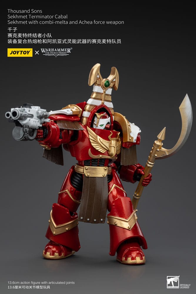 Warhammer The Horus Heresy Actionfigur 1/18 Thousand Sons Sekhmet Terminator Cabal Sekhmet with Combi-Melta and Achea Force Weapon 14 cm