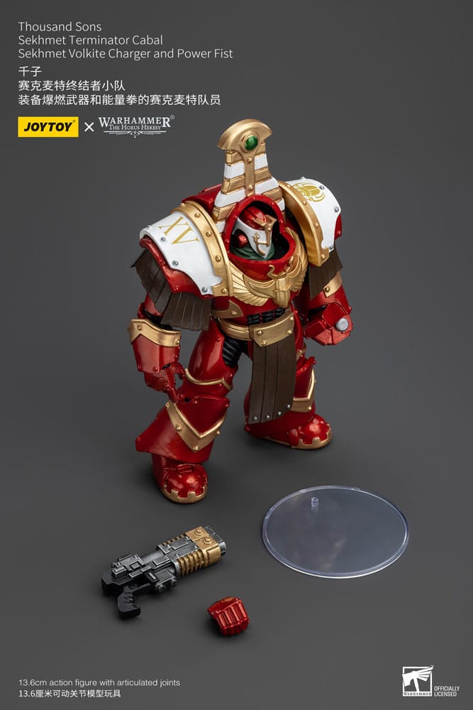 Warhammer The Horus Heresy Actionfigur 1/18 Thousand Sons Sekhmet Terminator Cabal Sekhmet Volkite Charger and Power Fist 14 cm