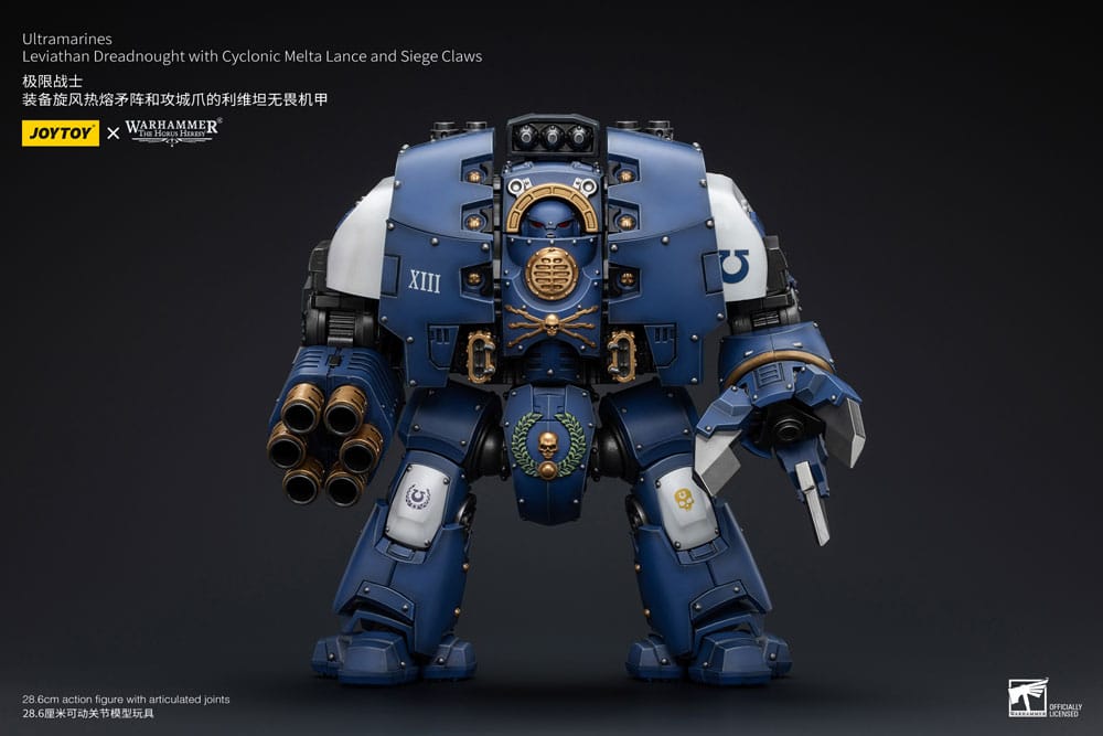 Warhammer The Horus Heresy Actionfigur 1/18 Ultramarines Leviathan Dreadnought with Cyclonic Melta Lance And Siege Claws 29 cm