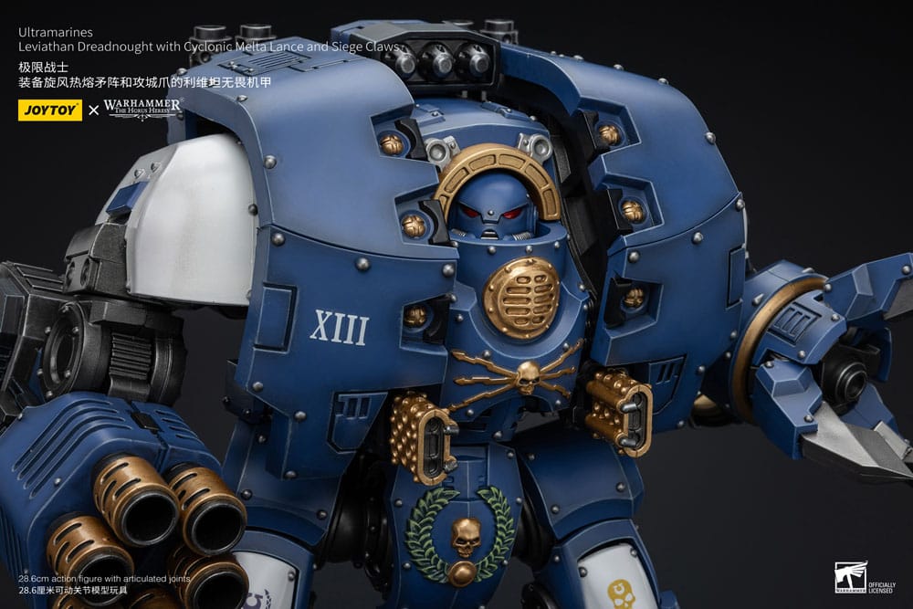 Warhammer The Horus Heresy Actionfigur 1/18 Ultramarines Leviathan Dreadnought with Cyclonic Melta Lance And Siege Claws 29 cm