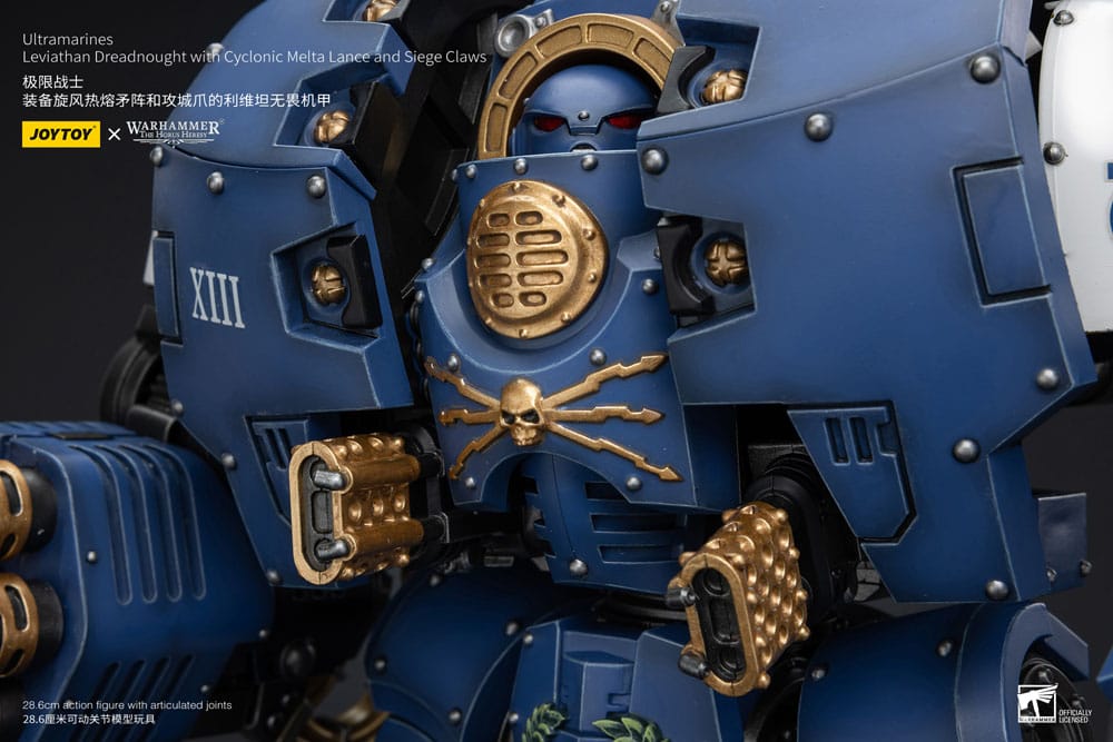 Warhammer The Horus Heresy Actionfigur 1/18 Ultramarines Leviathan Dreadnought with Cyclonic Melta Lance And Siege Claws 29 cm