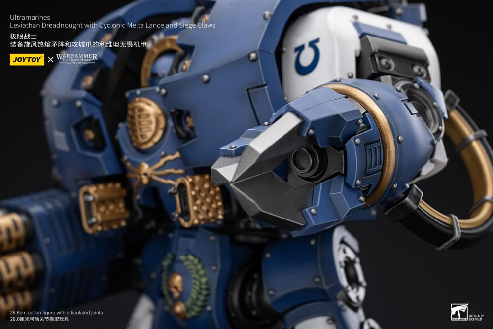 Warhammer The Horus Heresy Actionfigur 1/18 Ultramarines Leviathan Dreadnought with Cyclonic Melta Lance And Siege Claws 29 cm