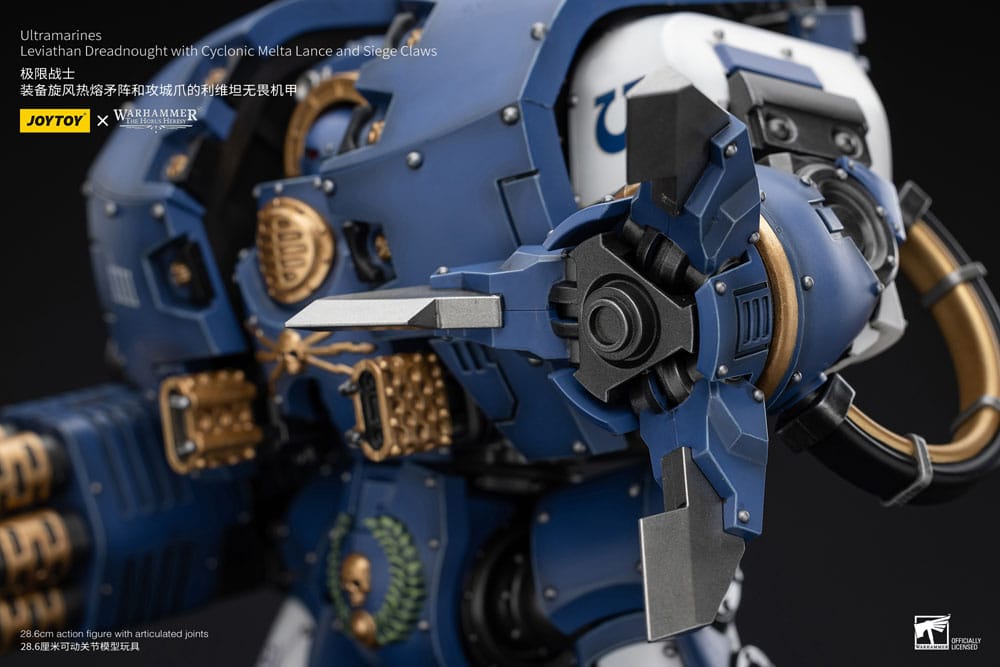 Warhammer The Horus Heresy Actionfigur 1/18 Ultramarines Leviathan Dreadnought with Cyclonic Melta Lance And Siege Claws 29 cm