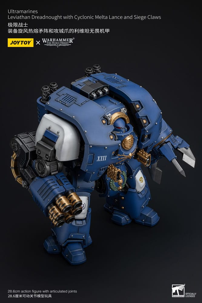 Warhammer The Horus Heresy Actionfigur 1/18 Ultramarines Leviathan Dreadnought with Cyclonic Melta Lance And Siege Claws 29 cm