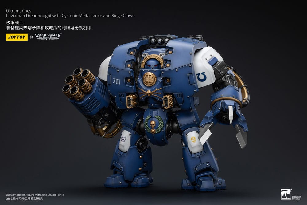 Warhammer The Horus Heresy Actionfigur 1/18 Ultramarines Leviathan Dreadnought with Cyclonic Melta Lance And Siege Claws 29 cm