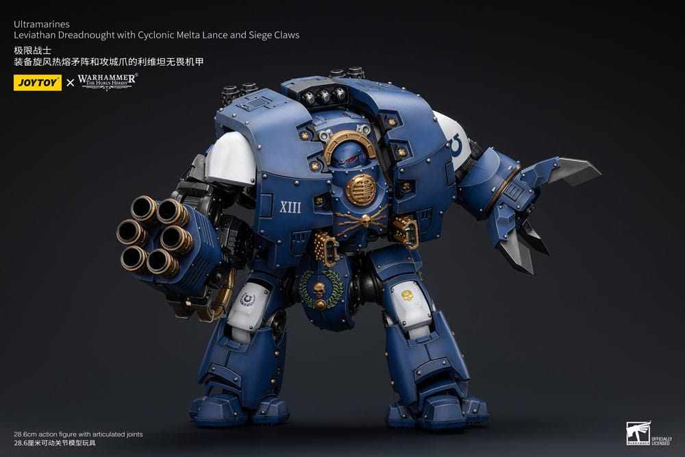 Warhammer The Horus Heresy Actionfigur 1/18 Ultramarines Leviathan Dreadnought with Cyclonic Melta Lance And Siege Claws 29 cm