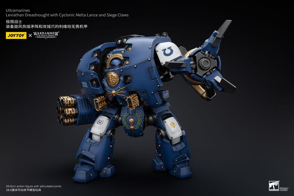 Warhammer The Horus Heresy Actionfigur 1/18 Ultramarines Leviathan Dreadnought with Cyclonic Melta Lance And Siege Claws 29 cm