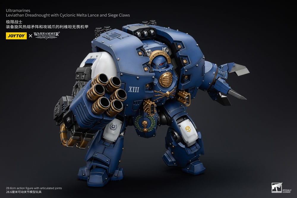 Warhammer The Horus Heresy Actionfigur 1/18 Ultramarines Leviathan Dreadnought with Cyclonic Melta Lance And Siege Claws 29 cm