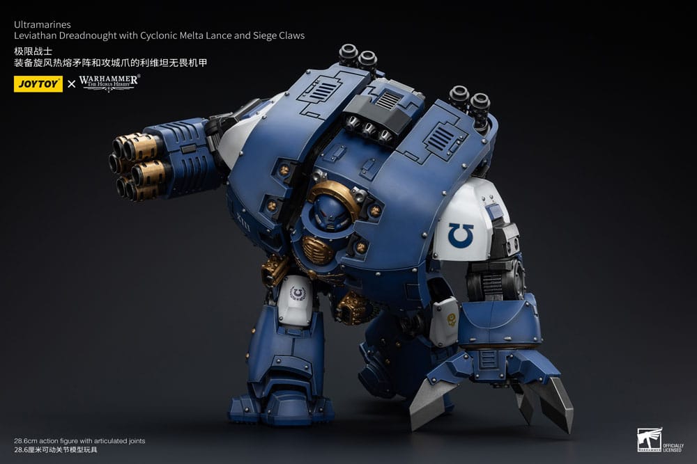 Warhammer The Horus Heresy Actionfigur 1/18 Ultramarines Leviathan Dreadnought with Cyclonic Melta Lance And Siege Claws 29 cm