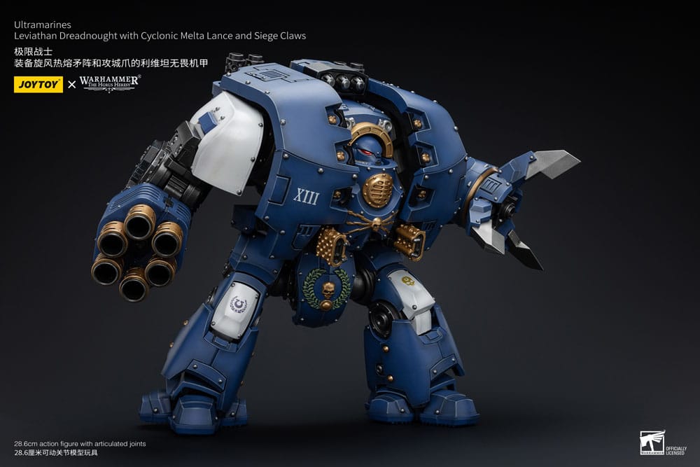 Warhammer The Horus Heresy Actionfigur 1/18 Ultramarines Leviathan Dreadnought with Cyclonic Melta Lance And Siege Claws 29 cm