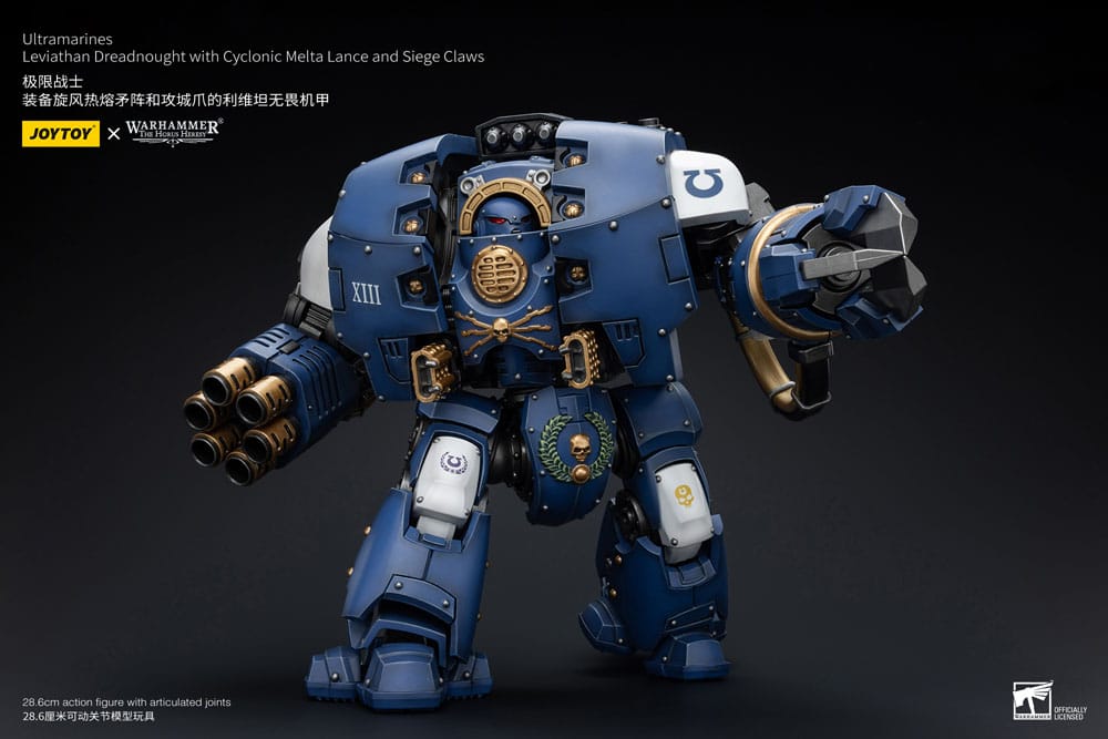 Warhammer The Horus Heresy Actionfigur 1/18 Ultramarines Leviathan Dreadnought with Cyclonic Melta Lance And Siege Claws 29 cm