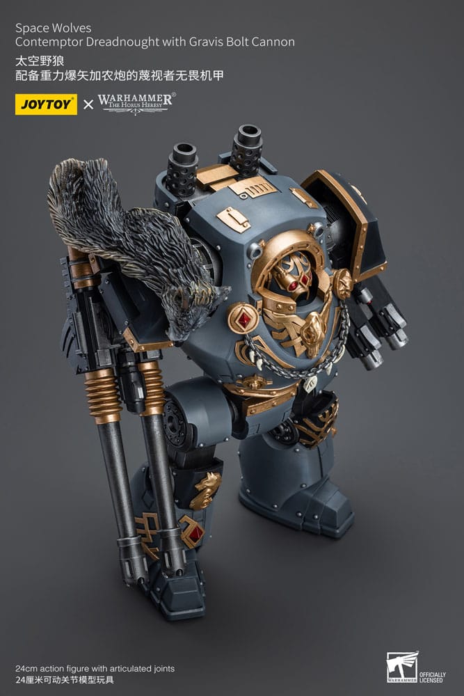 Warhammer The Horus Heresy Actionfigur 1/18 Space Wolves Contemptor Dreadnought with Gravis Bolt Cannon 12 cm