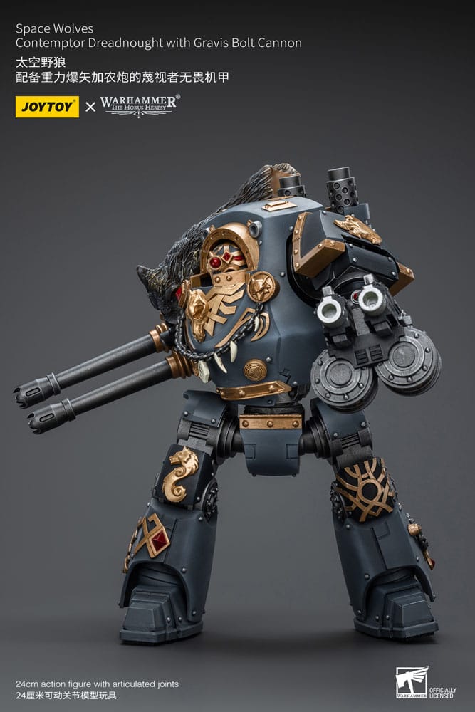 Warhammer The Horus Heresy Actionfigur 1/18 Space Wolves Contemptor Dreadnought with Gravis Bolt Cannon 12 cm