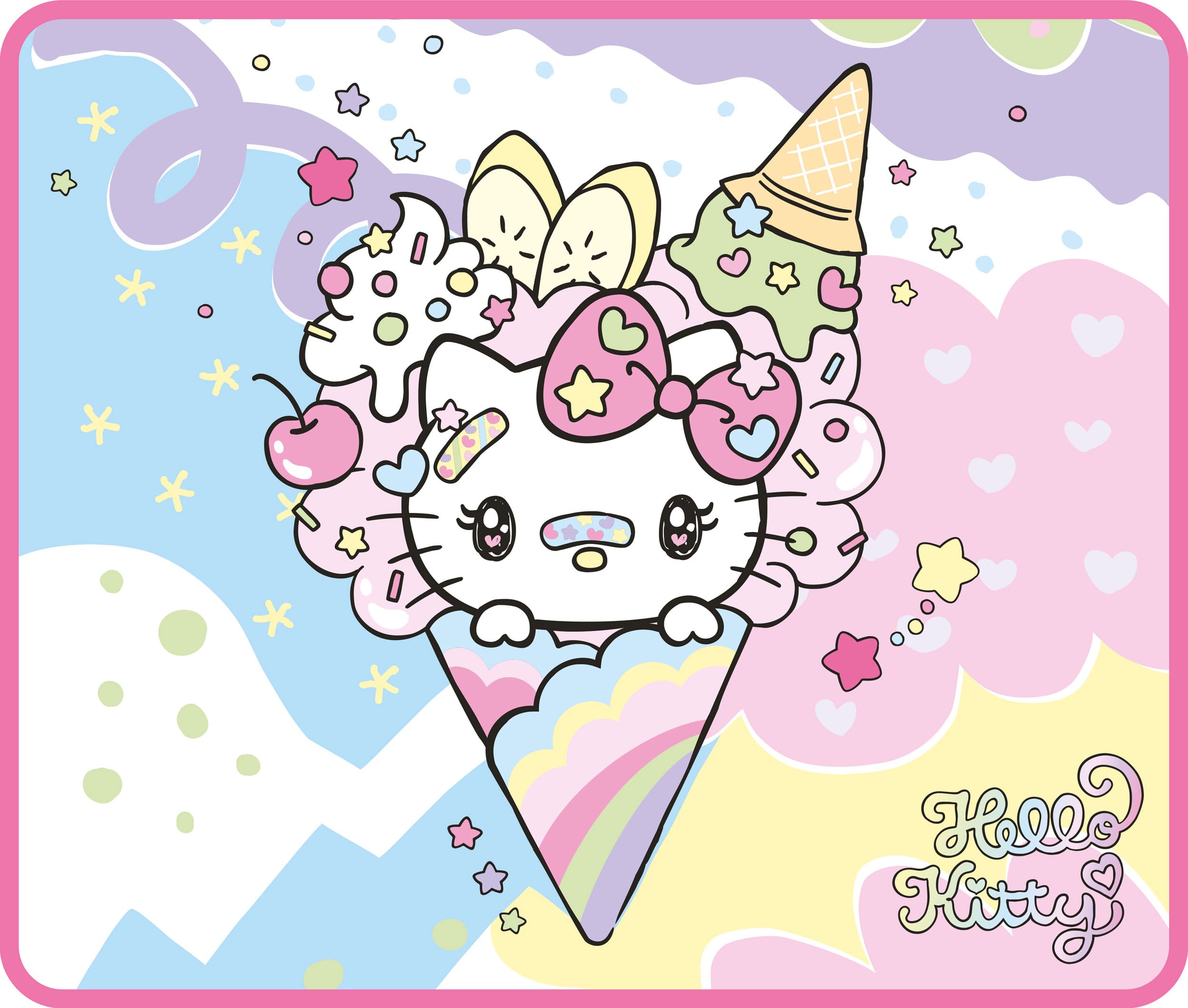 Hello Kitty Mousepad Ice Cream 27 x 32 cm