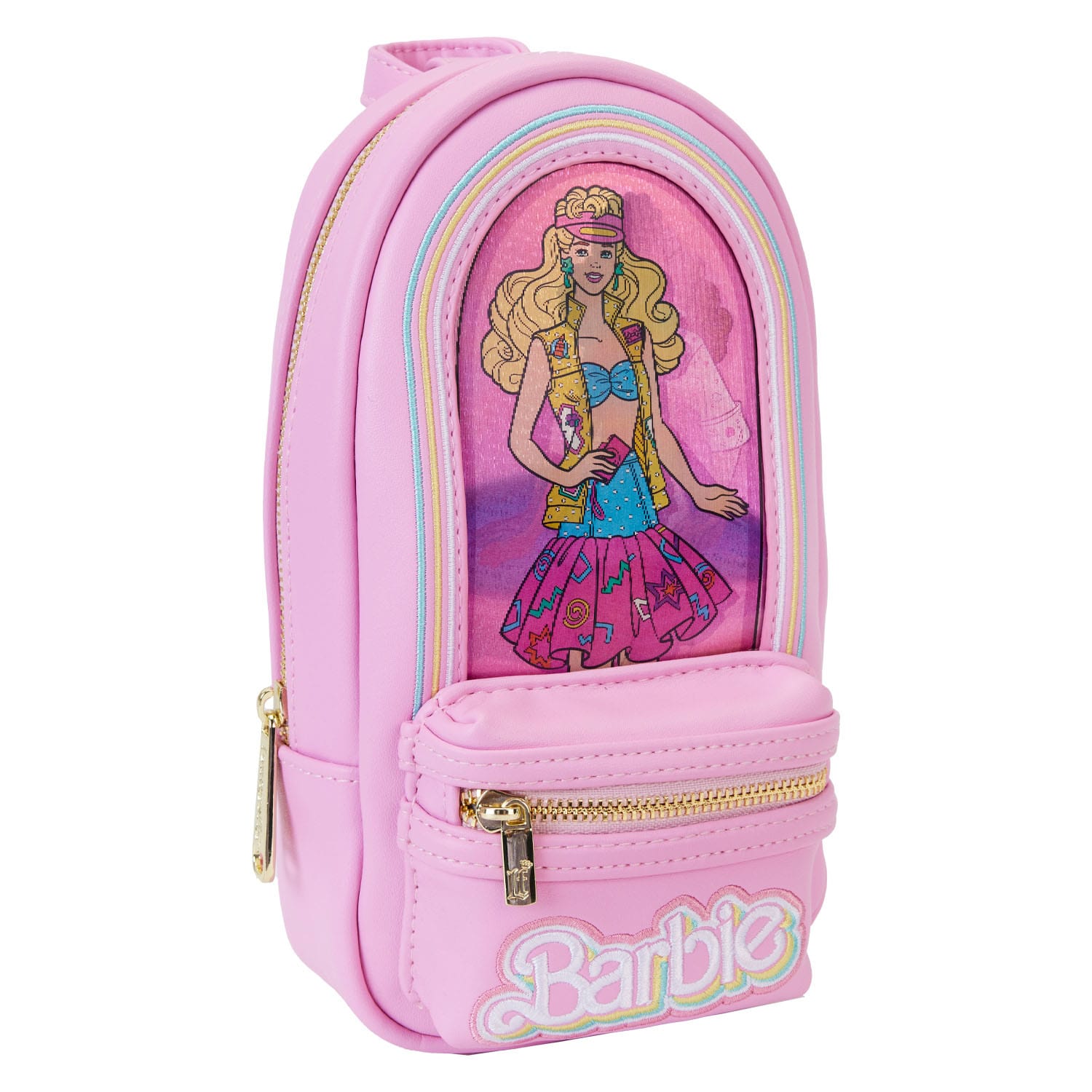 Mattel by Loungefly Federmäppchen Mini Backpack Barbie 65th Anniversary Doll Box