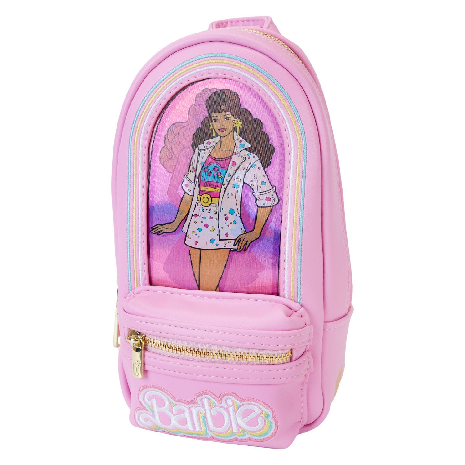 Mattel by Loungefly Federmäppchen Mini Backpack Barbie 65th Anniversary Doll Box