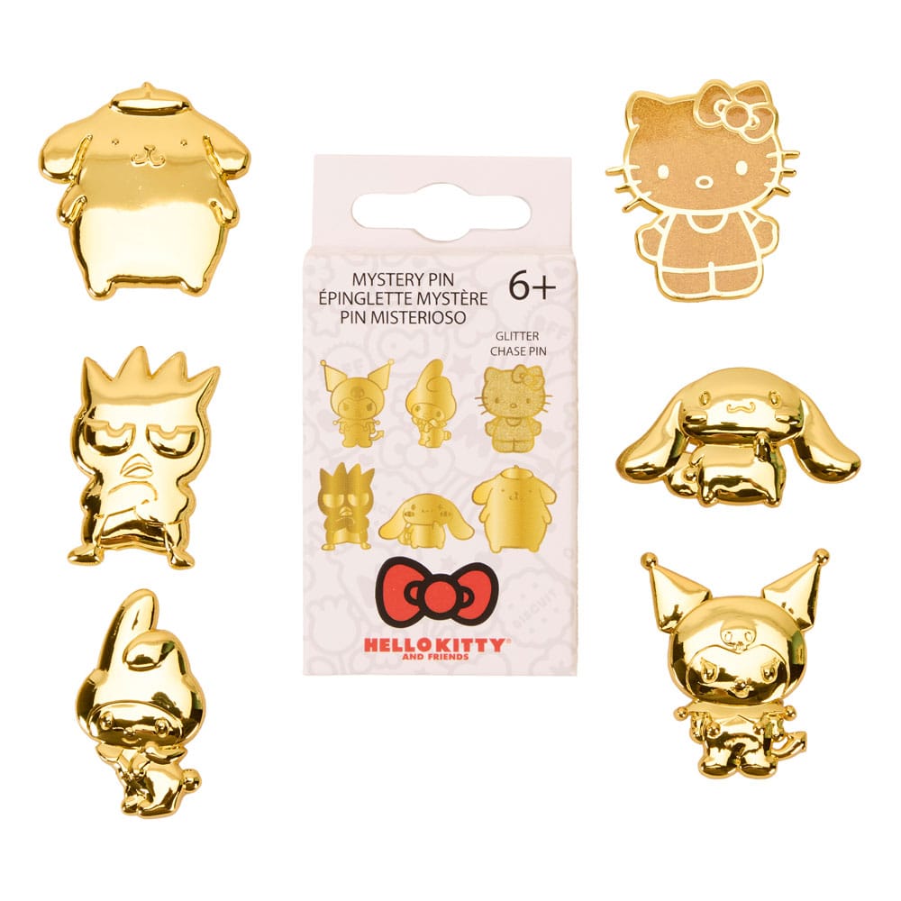 Hello Kitty by Loungefly Ansteck-Pins 50th Anniversary Gold Blind Box Sortiment (12)