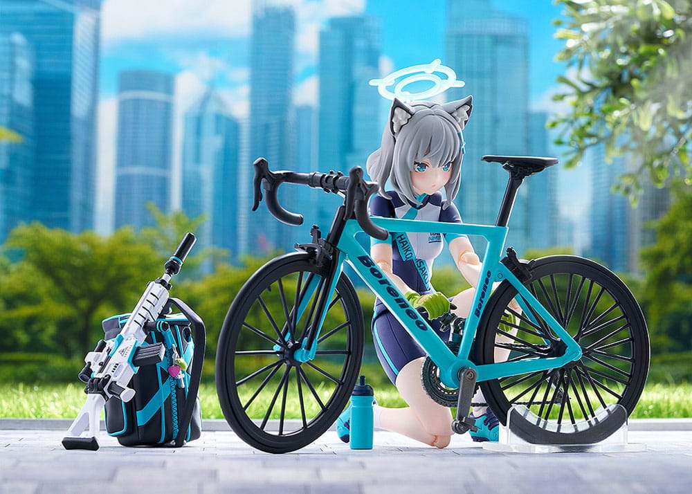 Blue Archive Figma Actionfigur Shiroko Sunaookami Cycling DX Edition 15 cm