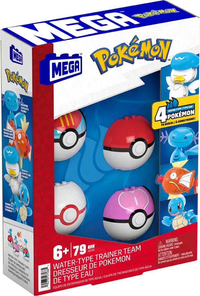 Pokémon MEGA Bauset 4 Wasser-Typ Pokémon Set