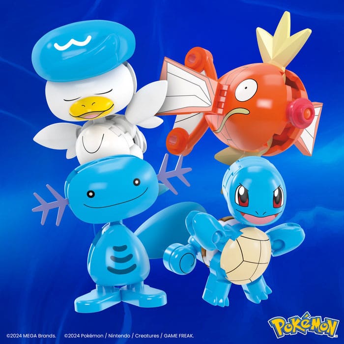 Pokémon MEGA Bauset 4 Wasser-Typ Pokémon Set