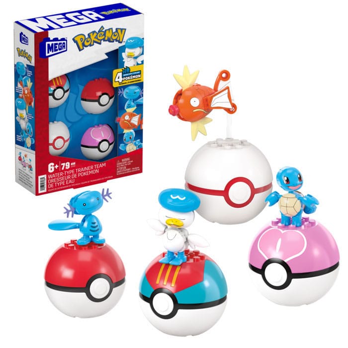 Pokémon MEGA Bauset 4 Wasser-Typ Pokémon Set