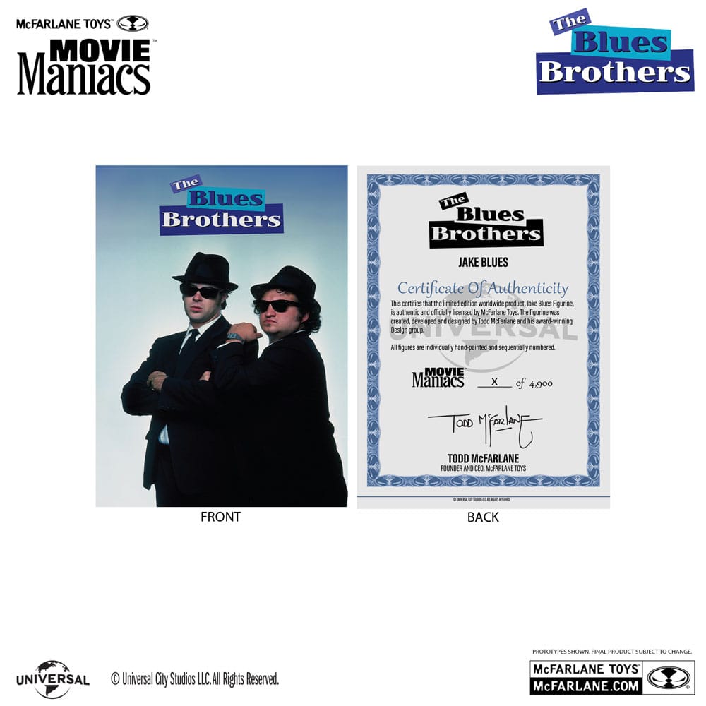 The Blues Brothers Movie Maniacs Actionfiguren 2er-Pack Jake & Elwood Blues (Gold Label) 15 cm