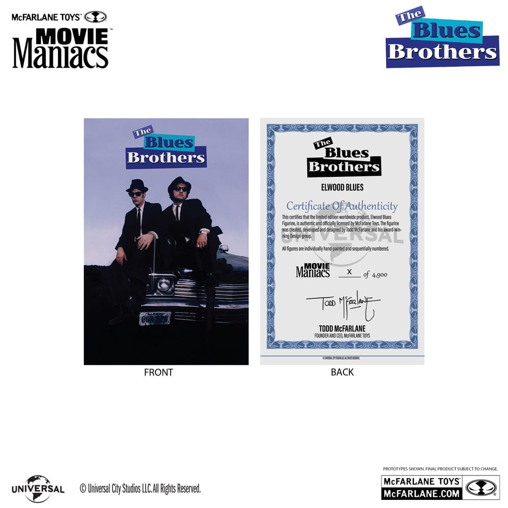 The Blues Brothers Movie Maniacs Actionfiguren 2er-Pack Jake & Elwood Blues (Gold Label) 15 cm