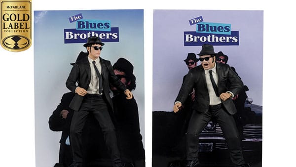 The Blues Brothers Movie Maniacs Actionfiguren 2er-Pack Jake & Elwood Blues (Gold Label) 15 cm