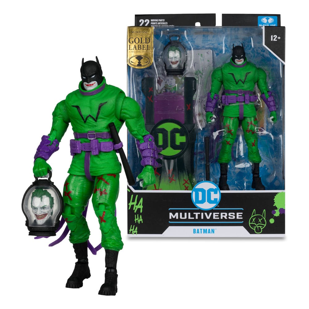 DC Multiverse Actionfigur Batman (Batman: Last Knight on Earth) Jokerized (Gold Label) 18 cm