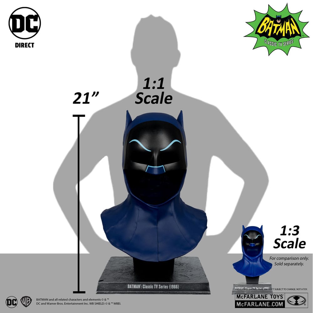 Batman 1966 DC Direct Replik 1/1 Batman Maske 53 cm