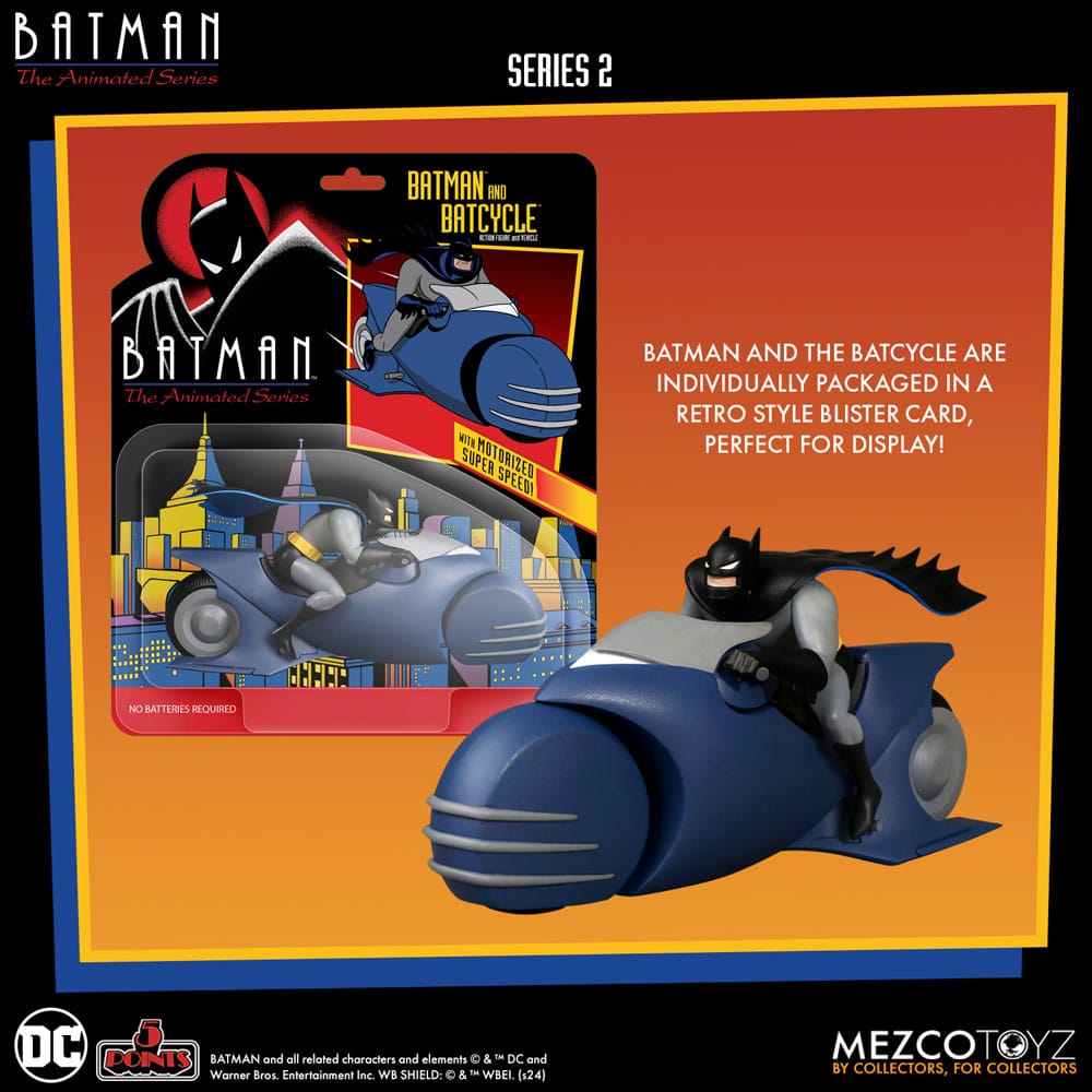 Batman the Animated Series 2 5 Points Actionfigur Batman & Batcycle 10 cm