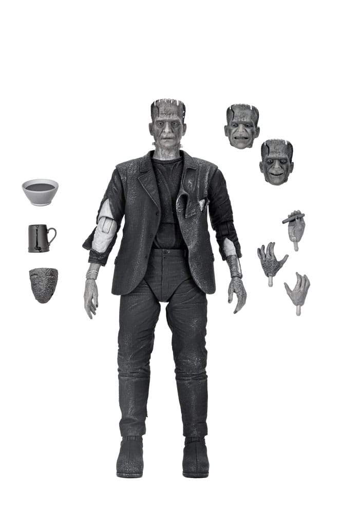 Universal Monsters Actionfigur Ultimate Frankenstein's Monster (Bride of Frankenstein) (B&W) 18 cm