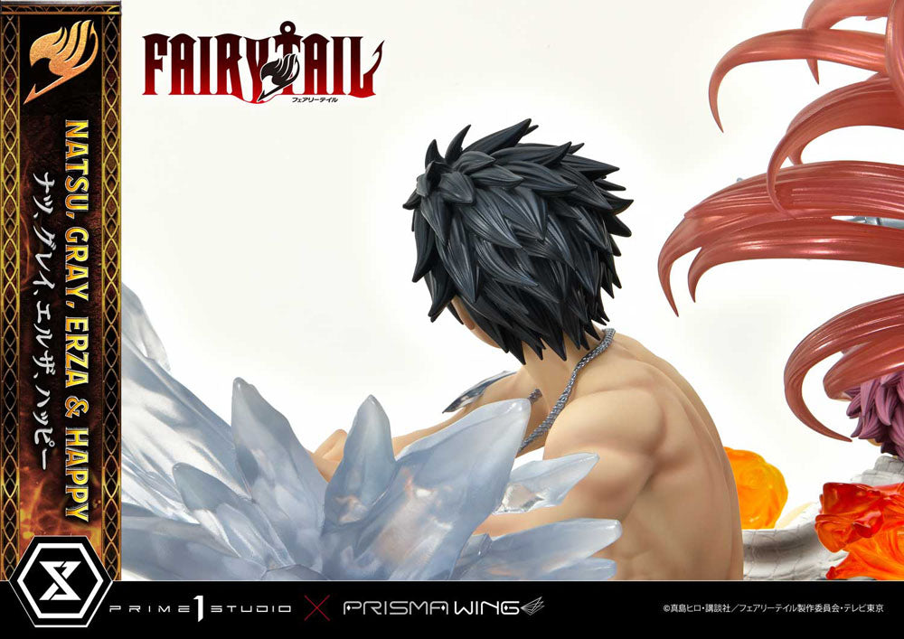 Fairy Tail PVC Statue 1/6 Natsu, Gray, Erza, Happy Deluxe Version 57 cm