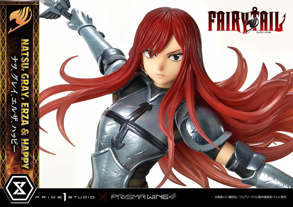 Fairy Tail PVC Statue 1/6 Natsu, Gray, Erza, Happy Deluxe Version 57 cm