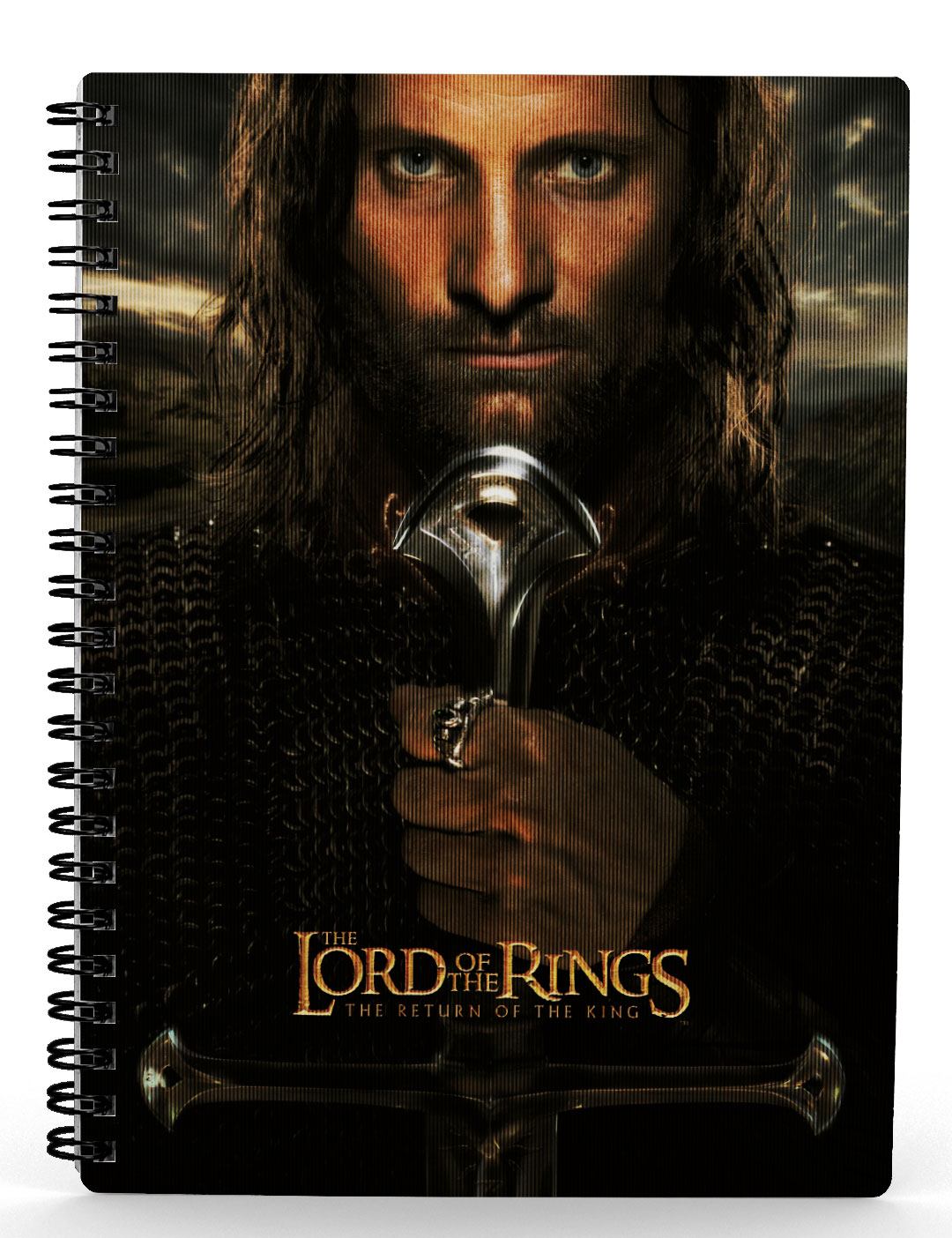 Herr der Ringe Notizbuch mit 3D-Effekt Aragorn