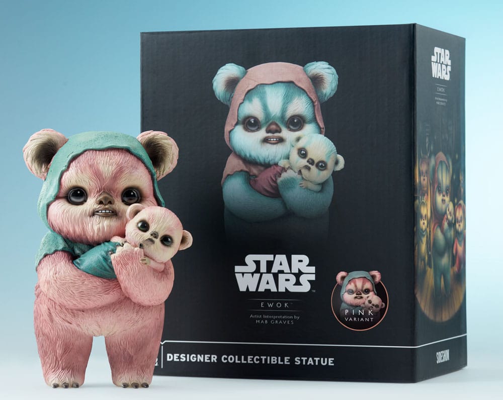 Star Wars Designer Statue Ewok by Mab Graves Pink Variant 18 cm