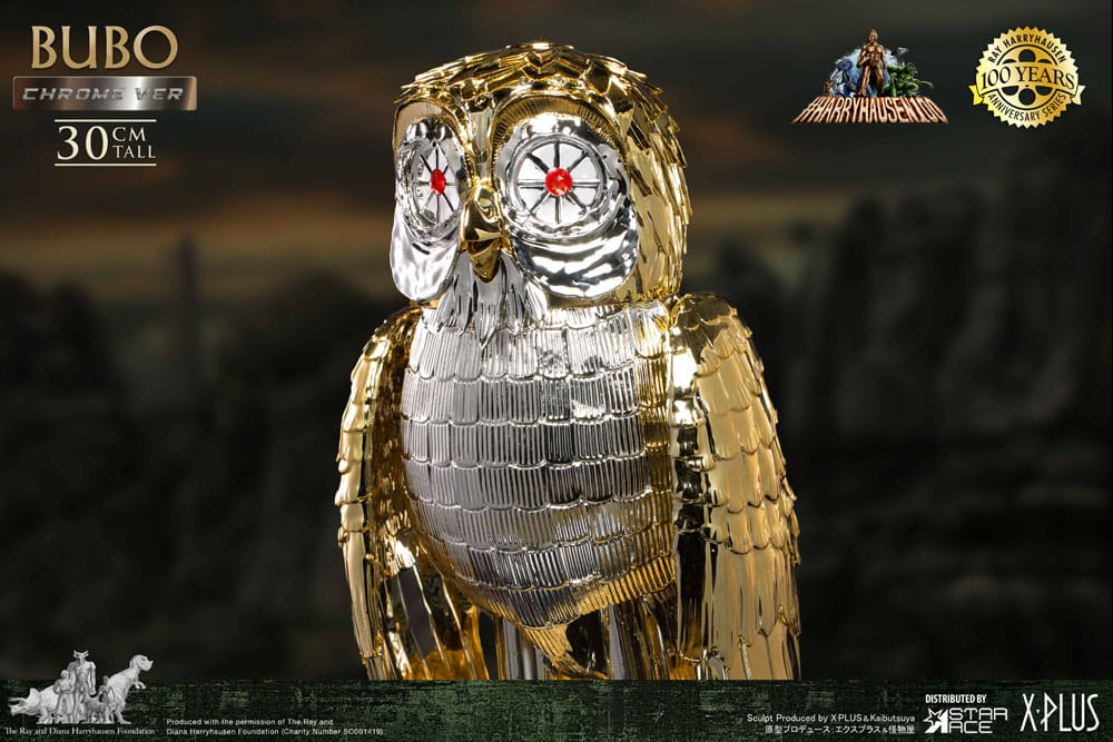 Bubo the Mechanical Owl Soft Vinyl Statue Ray Harryhausens Bubo Chrome Ver. 30 cm