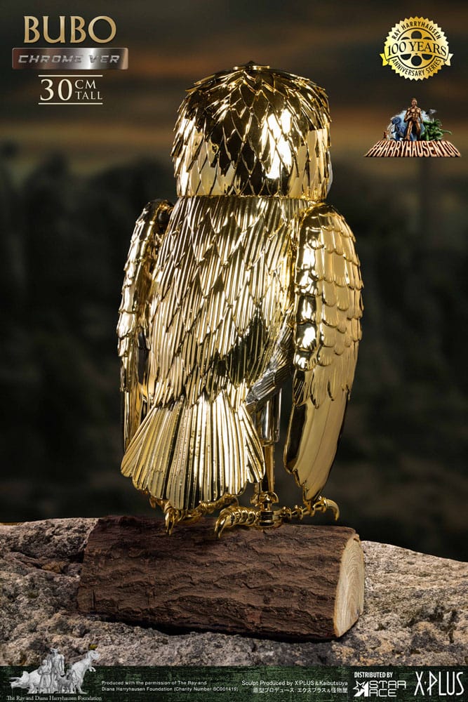 Bubo the Mechanical Owl Soft Vinyl Statue Ray Harryhausens Bubo Chrome Ver. 30 cm