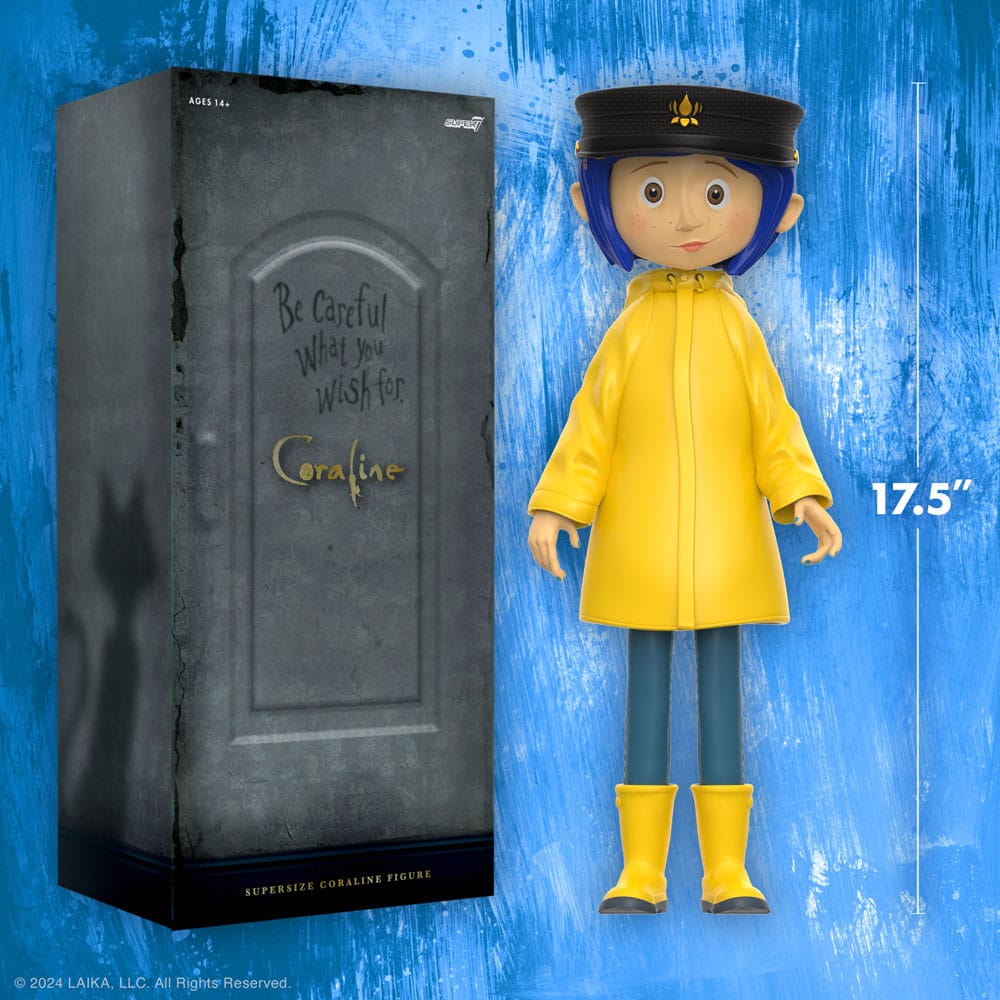 Coraline Supersize Vinyl Actionfigur Coraline with Hat (Button Eyes) 40 cm