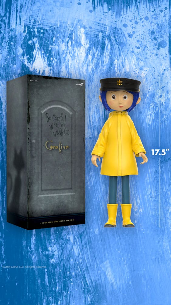 Coraline Supersize Vinyl Actionfigur Coraline with Hat (Button Eyes) 40 cm