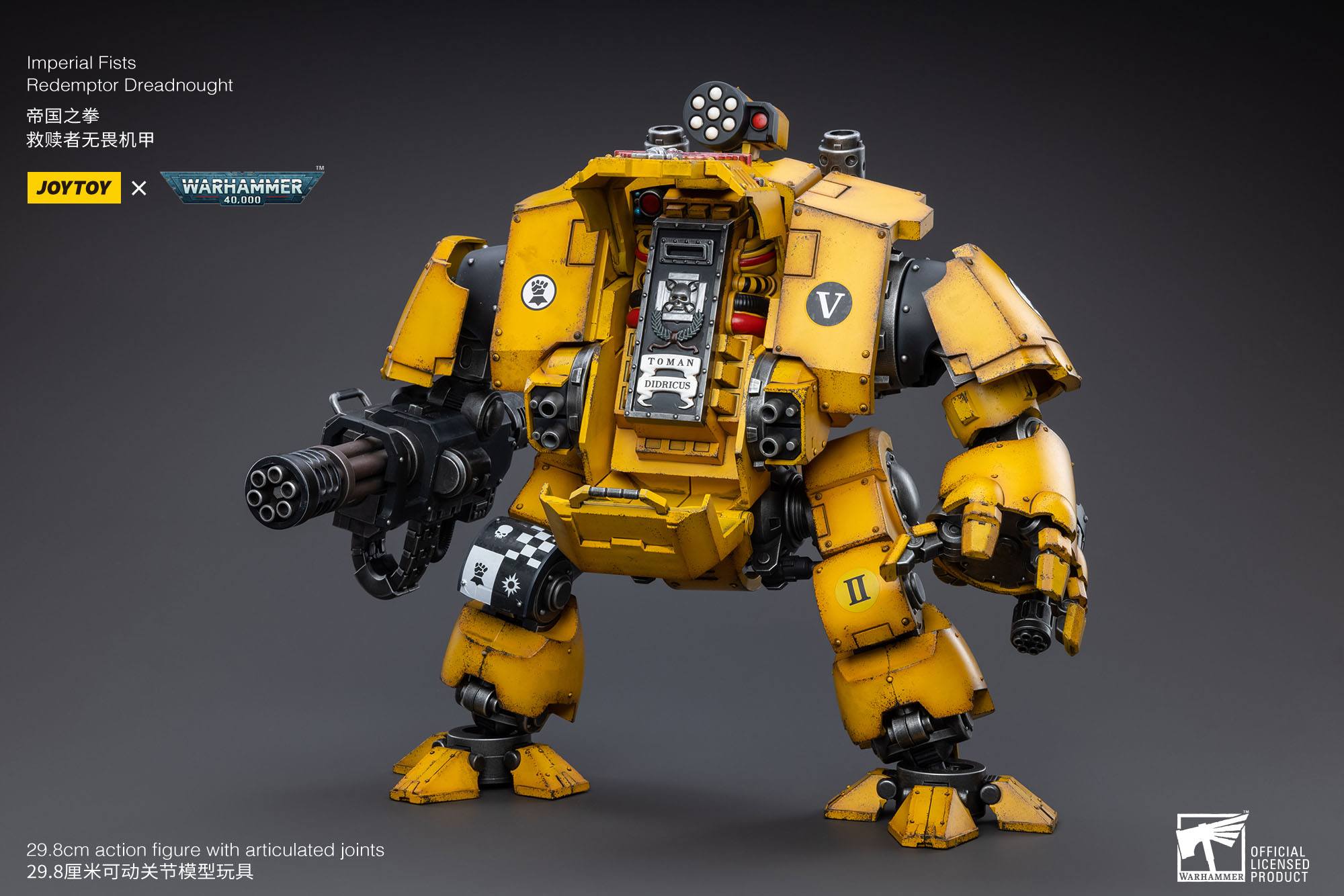 Warhammer 40k Actionfigur 1/18 Imperial Fists Redemptor Dreadnought 30 cm