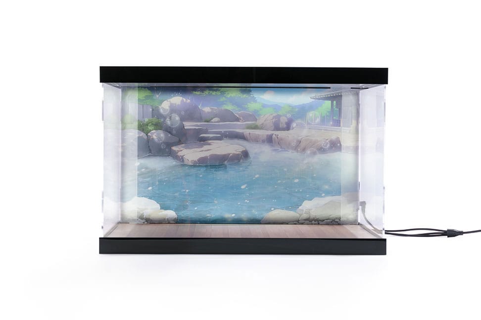 Azur Lane Acryl Display Case mit Beleuchtung für Figur Kashino Hot Springs Relaxation