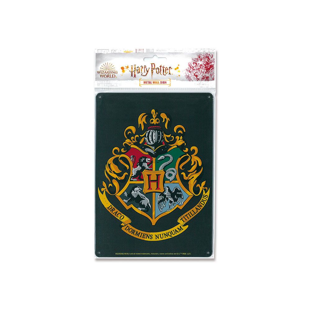 Harry Potter Blechschild Hogwarts Logo 15 x 21 cm