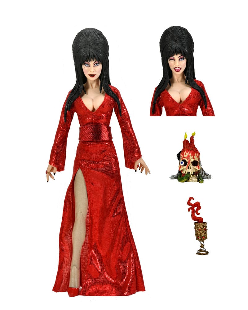 Elvira, Mistress of the Dark Clothed Actionfigur Red, Fright, and Boo 20 cm
