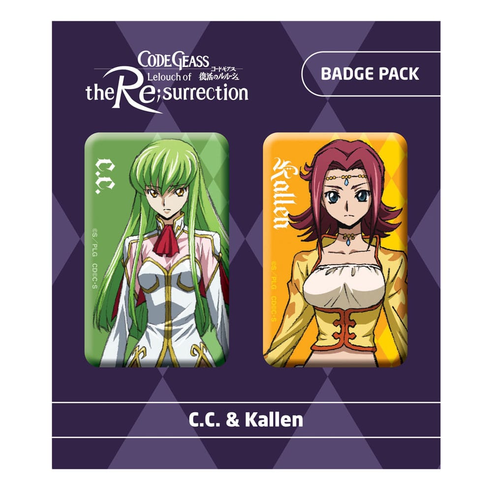 Code Geass Lelouch of the Re:surrection Ansteck-Buttons Doppelpack C.C. & Kallen